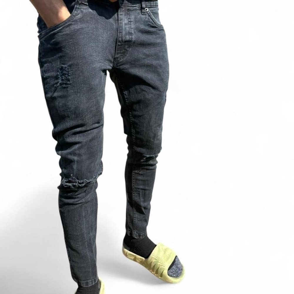 DRVN Black Distressed Skinny Jeans 30x32